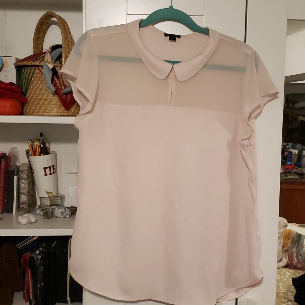 Ann Taylor Peter Pan Collar Blouse (L)